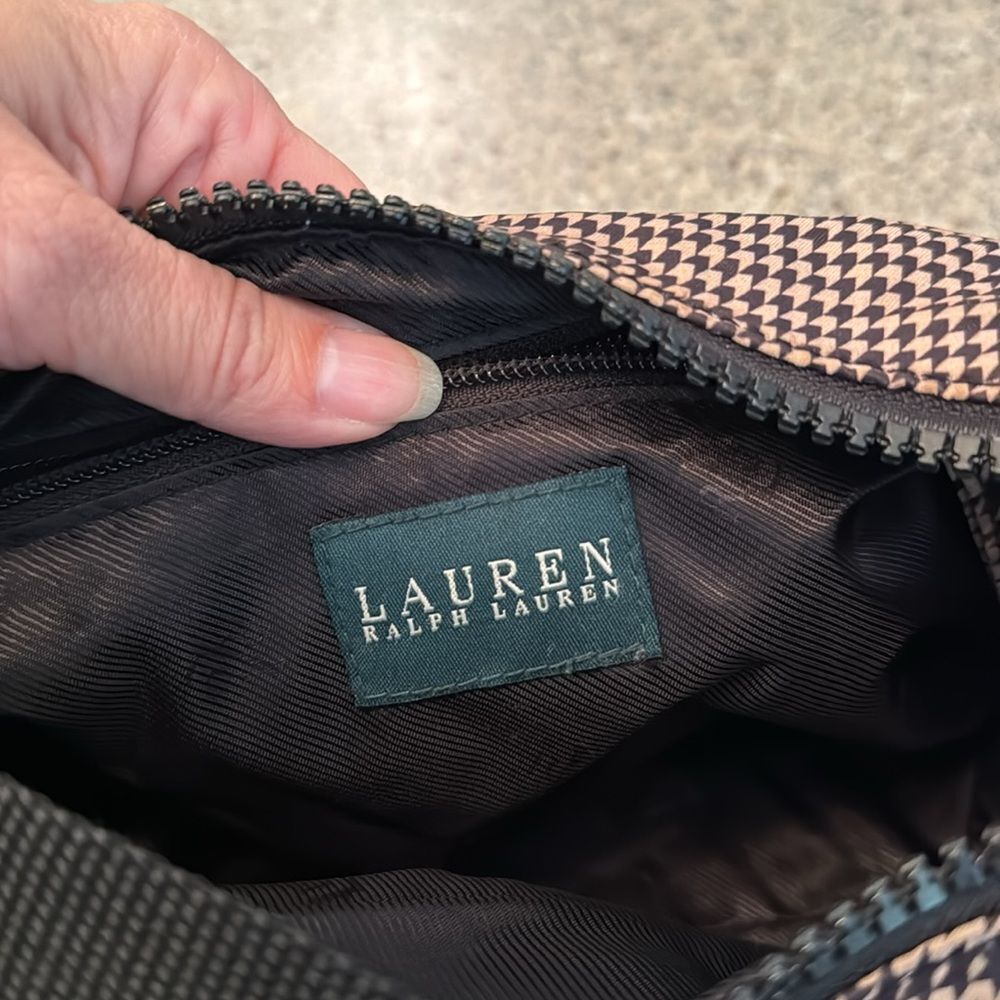 LAUREN RALPH LAUREN Nylon Houndstooth Shoulder Bag - Picture 11 of 15